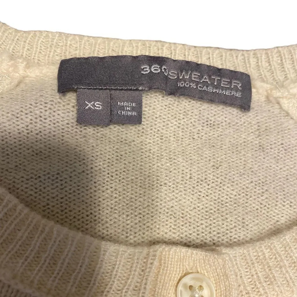 360 Sweater Cashmere Cream Sweater - Picture 7 of 9